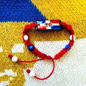 🔥BUNDLE ME🔥 Unisex D.R. Dominican Republic Flag Friendship Bracelet